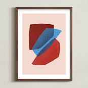 "paper space I" - Art Print in rocket pop by Carrie Moradi - Framed