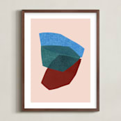 "paper space II" - Art Print in rocket pop by Carrie Moradi - Framed