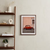 "An Italian Classic in Rome" - Art Print in Red Rosa by Kelsey Mucci - In a Room