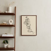 "Abstract Swirls" - Art Print in Vanilla Cream by Rebecca Johnstone - In a Room