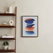 "bird chatter" - Art Print in cobalt by Carrie Moradi - In a Room