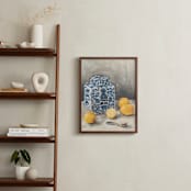 "Lemon Chinoiserie" - Art Print in Citrus by Laura Udall Miller - In a Room