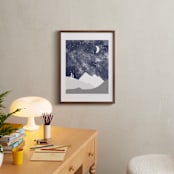 "Into the Nighttime Sky" - Art Print in White by Kirsten McEvenue - In a Room