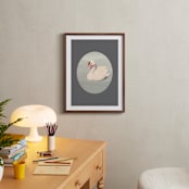 "Dreamy Swan" - Art Print in Smoke by Teju Reval - In a Room