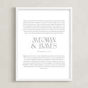 "Our Vows: Portrait Orientation Custom Print" - Custom Print in Midnight Blue by Minted - Framed