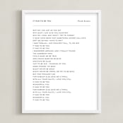 "Your Lyrics: Custom Print " - Custom Print in White by Minted - Framed