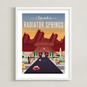 "Stop Over In Radiator Springs" - Art Print in Desert by Erica Krystek - Framed