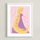 "Dreaming Rapunzel" - Art Print in Petal by Angela Thompson - Framed