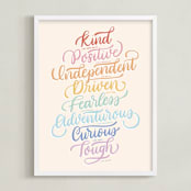 "Princess Traits" - Art Print in Tiara by Carolyn Kach - Framed