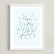 "Courage and Kindness" - Art Print in Glass Slipper by Amy Payne - Framed