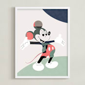 "The one and only" - Art Print in Green by Maja Cunningham - Framed