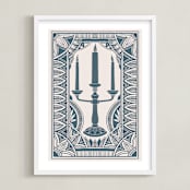 "Lumiere from Disney's Beauty And The Beast" - Art Print in Porcelain by Katharine Watson - Framed