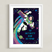 "Disney and Pixar Buzz Lightyear" - Art Print in Space by Katie Zimpel - Framed