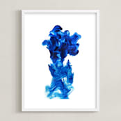 "Taihu stone" - Art Print in lapis lazuli by Yuke Li - Framed
