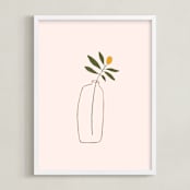 "Malena" - Art Print in Olive by Alex Roda - Framed