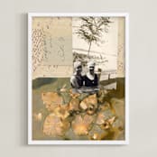 "Summer Long Forgotten" - Art Print in Vintage Paper by raven erebus - Framed
