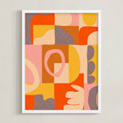 "Possibility" - Art Print in Ochre by Beth Vassalo - Framed