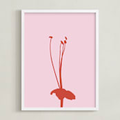 "Flower II" - Art Print in Blush by letterfix - Framed