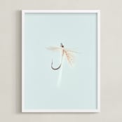 "Soft Hackle" - Art Print in Freshwater Blue by Andrew McClintock - Framed