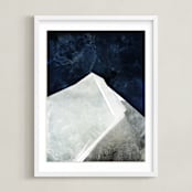 "Midnight Nature II" - Art Print in Deep Blue by Tanya Lee Design - Framed