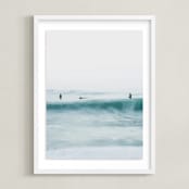 "Hermosa Blue II" - Art Print in water by Mike Sunu - Framed