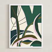 "Botanic" - Art Print in emerald by Anastasia Makarova - Framed