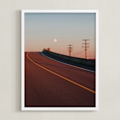 "October Moon" - Art Print in Road by Kate Baird - Framed