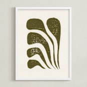 "Growth I" - Art Print in Olive Green by Alisa Galitsyna - Framed