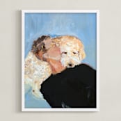 "Recharge" - Art Print in Blue by Mary Ketch - Framed