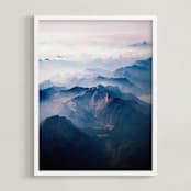 "below" - Art Print in Mist by Olivia Kanaley Inman - Framed