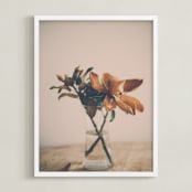"Magnolia" - Art Print in Sepia by Melinda Denison - Framed