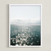 "Pamlico Sparkle" - Art Print in Blue Gray by ALICIA BOCK - Framed