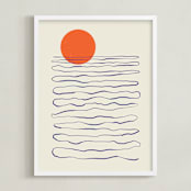 "Infinite Expectation" - Art Print in Tangerine by Adelyn T. - Framed
