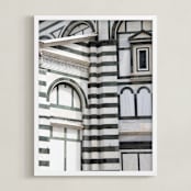 "Stripe" - Art Print in Stone by Jenna Holcomb - Framed