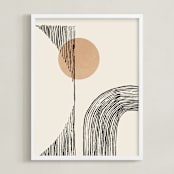 "Sunset getaway" - Art Print in Ecru by Creo Study - Framed