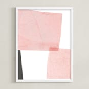 "Settling 2" - Art Print in Blush by Francesca Iannaccone - Framed