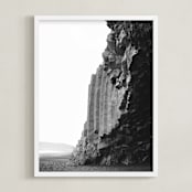 "basalt" - Art Print in steel grey by Alicia Abla - Framed