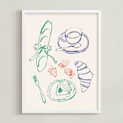 "Dawn & Dusk Delights 1" - Art Print in Cotton by Cass Loh - Framed
