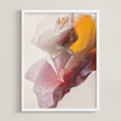 "La Fleur I" - Art Print in Taupe by Karen Kardatzke - Framed