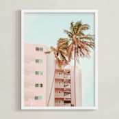 "Pastel Holidays" - Art Print in Peach Pearl by Rega - Framed
