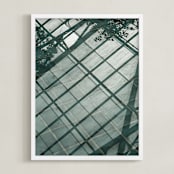 "Weaves of shadows I" - Art Print in Teal Green by Van Tsao - Framed