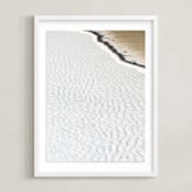 "Negative Space: Shoreline I" - Art Print in Ivory Desert by Jessica C Nugent - Framed
