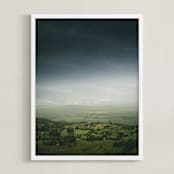 "Moodscape" - Art Print in Cool Blue by David Michuki - Framed