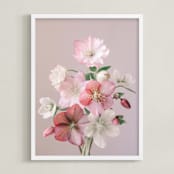 "Odette" - Art Print in Mauve by Ali Lanenga - Framed