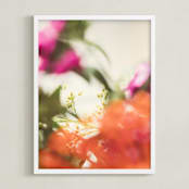 "Protea II" - Art Print in tangerine by Kamala Nahas - Framed