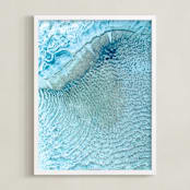 "sandbar" - Art Print in Seafoam Blue by Kaitlin Rebesco - Framed