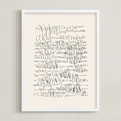 "Nature, you and me N.4 I" - Art Print in Monochrome by Catilustre - Framed