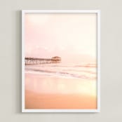 "Sweet Serenity" - Art Print in Dreamy Peach by Rega - Framed