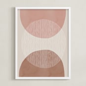 "Baked Earth Shapes" - Art Print in Baked Earth by Emanuela Carratoni - Framed