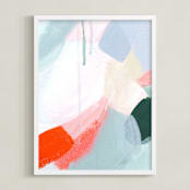 "Enliven" - Art Print in Tangerine by Melanie Severin - Framed